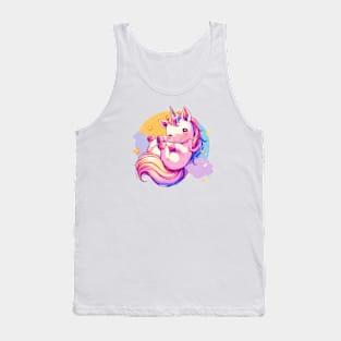 Happy unicorn with vivid colors Tank Top